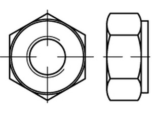 Ecrou Hexagonal pour tige réduite DIN 2510