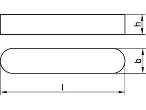 Clavette parallèle DIN 6885 A