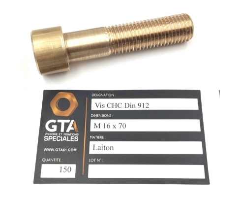 CHC Din 912 M 16 Laiton -GTA