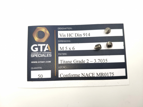 Din 914 - Titane - NACE MR0175 -GTA
