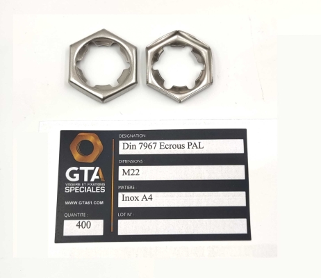 Ecrou PAL Din 7967 Inox A4 -GTA