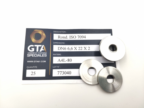 Rondelle ISO 7094 Inox A4L-80 -GTA