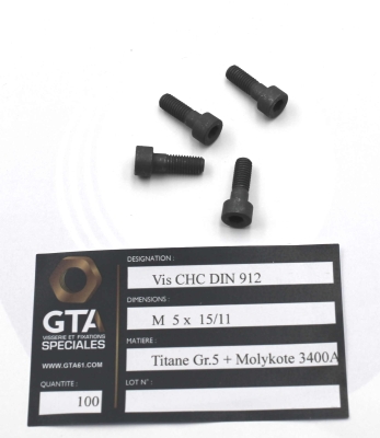 Visserie titane avec Molykote 3400A -GTA